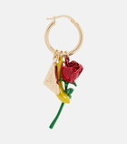 Prada Embellished enamel hoop earrings