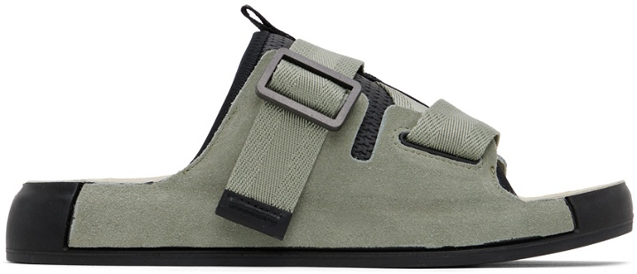 Photo: Stone Island Shadow Project Green Tape Sandals