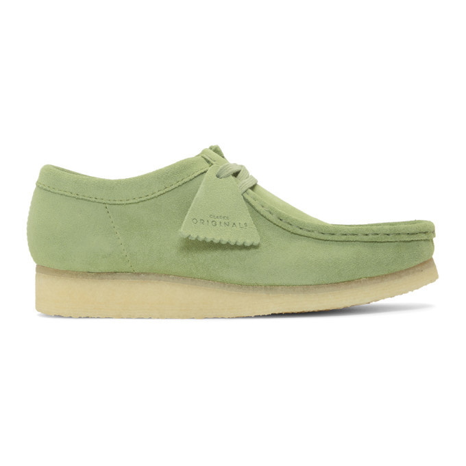 Photo: Clarks Originals Green Suede Wallabee Moccasins