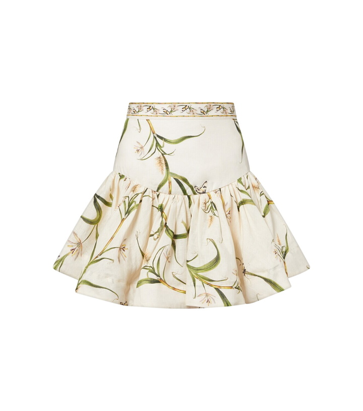 Photo: Agua by Agua Bendita Jacarina printed linen miniskirt