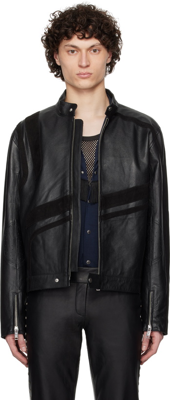 Photo: Deadwood Black Hiro Leather Biker Jacket