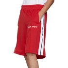 Palm Angels Red Track Shorts