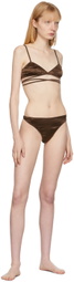 softandwet SSENSE Exclusive Brown Silk Triangle Briefs