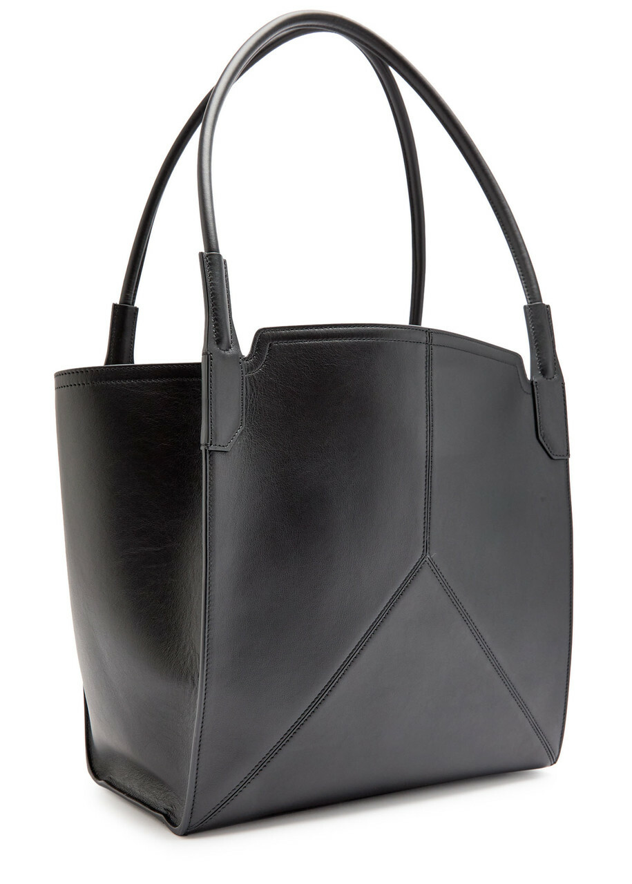 Victoria Beckham Victoria Small Panelled Leather Tote - Black - One Size