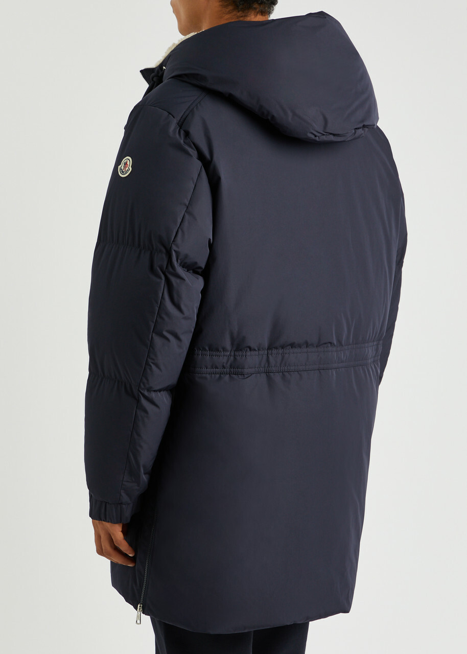 Moncler Truyere Quilted Shell Parka Navy 5, Men's Designer Parka, Male