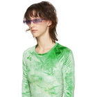 George Keburia SSENSE Exclusive Purple Rectangular Sunglasses