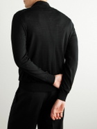 Zegna - Slim-Fit High Performance™ Wool Half-Zip Sweater - Black