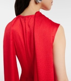 Solace London Emelia scarf-detail satin gown