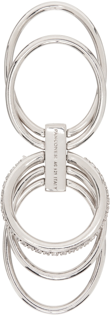 Panconesi Silver Solar Crystal Ring Panconesi