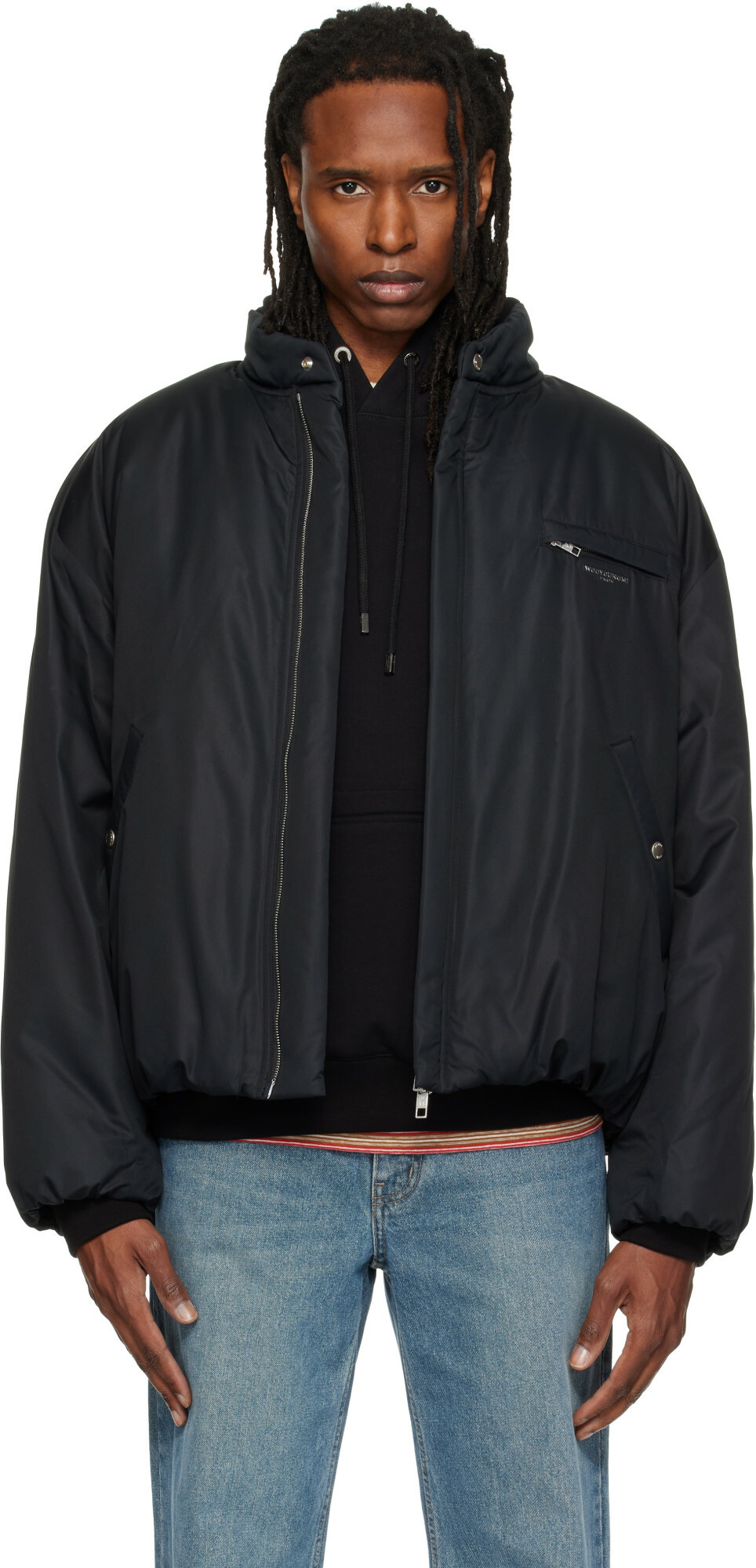 WOOYOUNGMI Black Insulated Logo Jacket