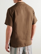 Orlebar Brown - Maitan Camp-Collar Linen Shirt - Brown