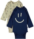 Molo Baby Navy & Gray Foss Bodysuit Set