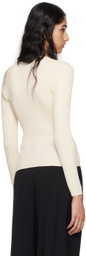 Magda Butrym Off-White Crochet Bra Cardigan