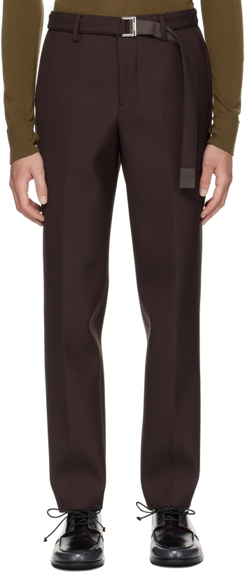 Photo: sacai Brown Suiting Trousers