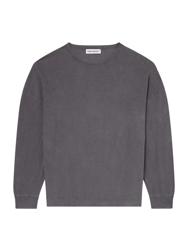 Photo: Our Legacy - Slack Cotton-Blend Jersey Sweatshirt - Gray