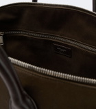 Saint Laurent Leather-trimmed canvas tote bag