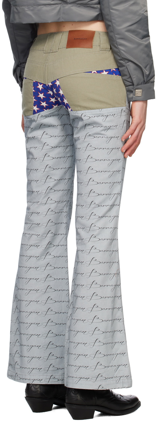 BARRAGÁN Khaki Script Trousers