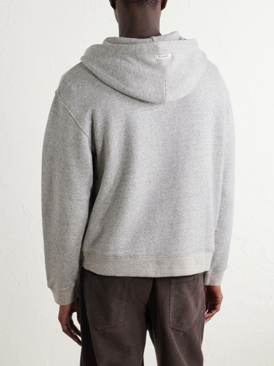 FRAME - Cotton-Jersey Zip-Up Hoodie - Gray