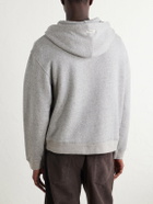 FRAME - Cotton-Jersey Zip-Up Hoodie - Gray