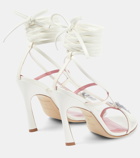 Blumarine Butterfly 105 leather sandals