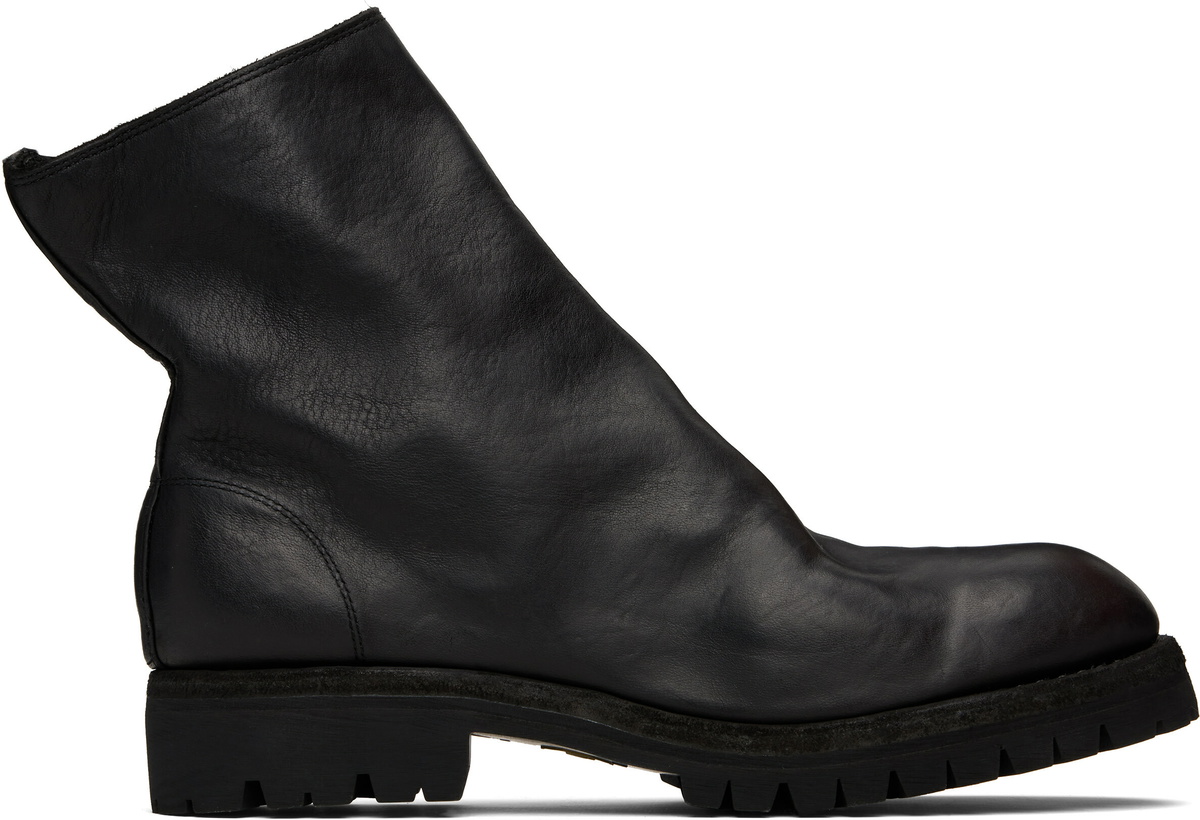 Guidi Black Side Zip Boots
