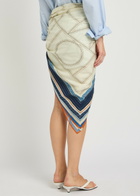 Toteme Collector Printed Cotton-blend Sarong - Navy - One Size