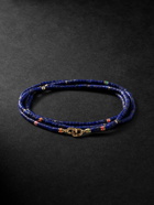 MAOR - Cherish Gold, Lapis Lazuli and Diamond Beaded Necklace - Blue