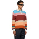 Paul Smith Multicolor Cotton-Linen Bold Stripe Rugby Polo