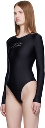 Versace Jeans Couture Black Logo Bodysuit