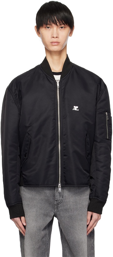 Photo: Courrèges Black Embrodiered Bomber Jacket