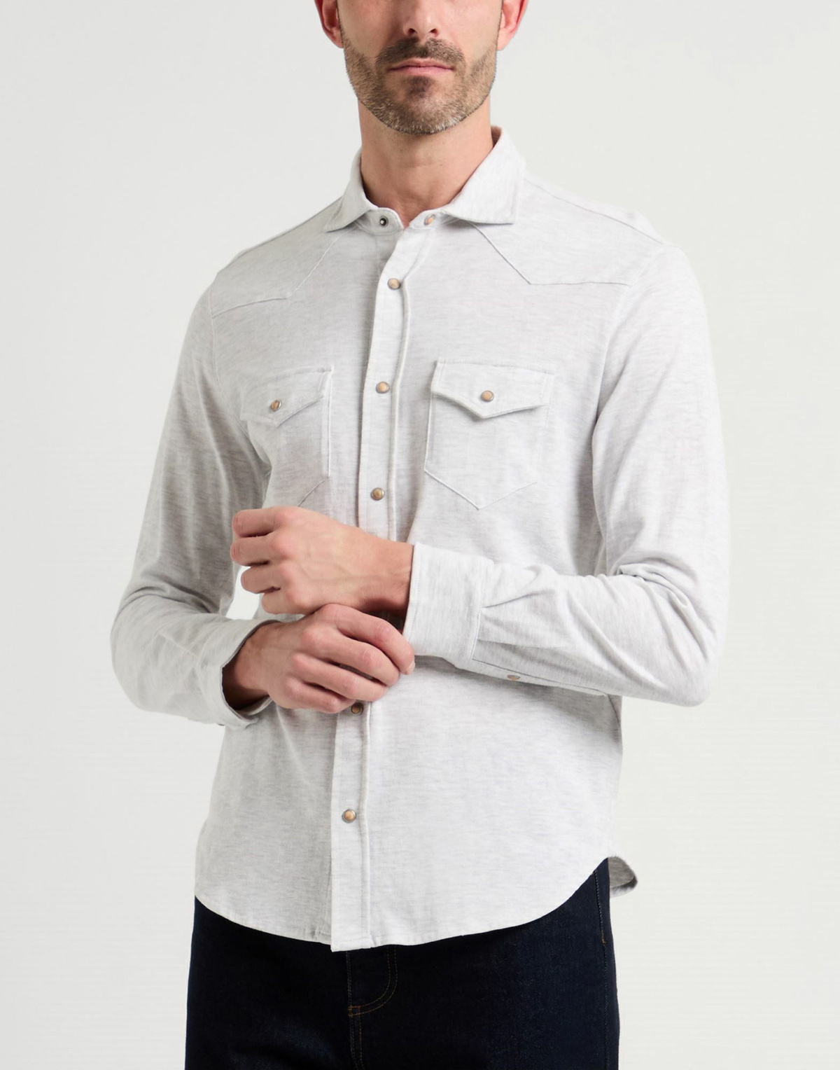 Eleventy Mens Shirt Light in Grey