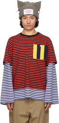 Charles Jeffrey LOVERBOY Red Patch Long Sleeve 2-In-1 T-shirt