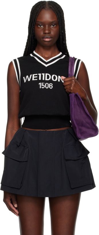 Photo: We11done Black Logo Knit Vest