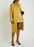 Staud Liz Satin Coat Yellow