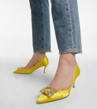 Roger Vivier RV Bouquet 85 embellished satin pumps