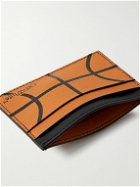Off-White - Basketball Logo-Print Full-Grain Leather Cardholder