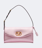 Valentino Garavani DeVain Small metallic leather shoulder bag