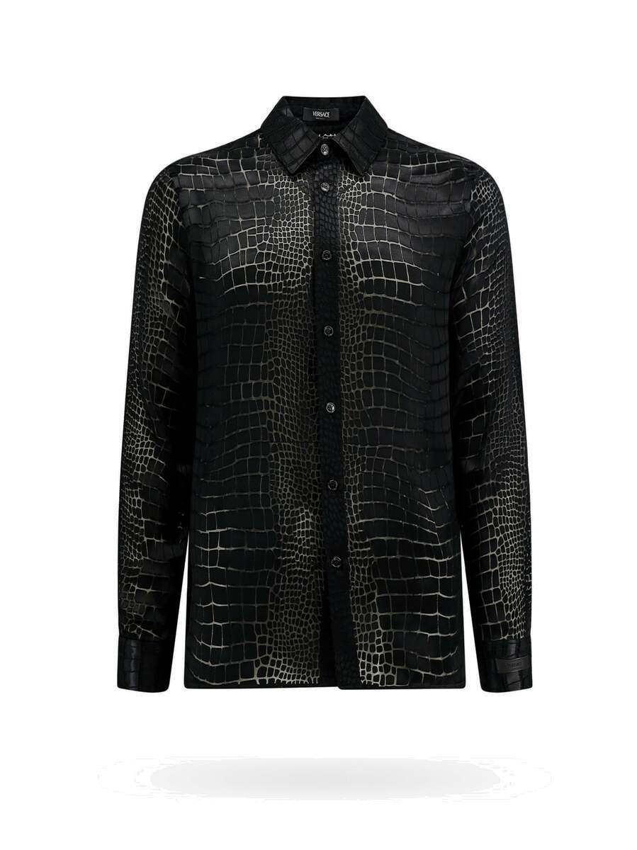 Versace Shirt Black Mens Versace