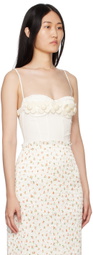 SHUSHU/TONG Off-White Flower Bodysuit