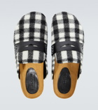 JW Anderson Checked leather-trimmed mules