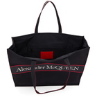 Alexander McQueen Black and Red Selvedge East West Tote