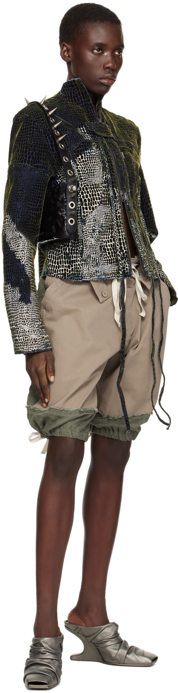 Ottolinger Blue Pattern Denim Jacket