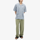 Folk Men's Wide Fit Trousers in Sage Summer Twill