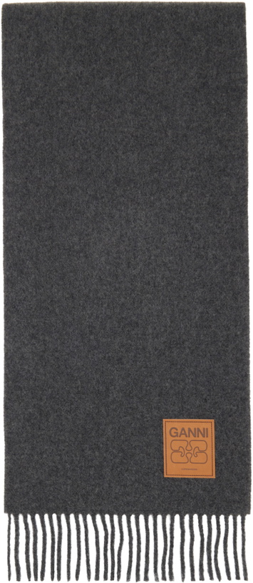 Photo: GANNI Gray Wool Scarf
