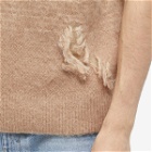 John Elliott Men's Gradient Mohair Knit Vest in Tan