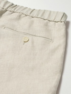 Mr P. - Straight-Leg Linen Drawstring Trousers - Neutrals