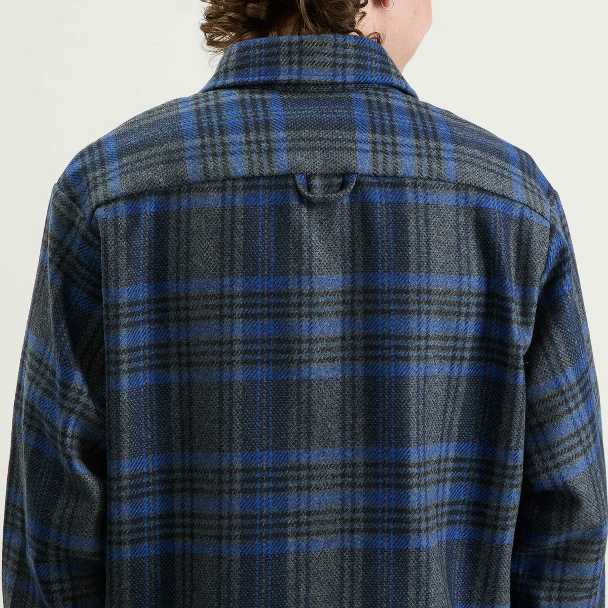 A.P.C. Men's Bobby Check Wool Overshirt in Heather Grey
