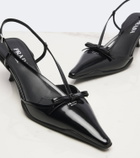 Prada Bow-detail leather slingback pumps