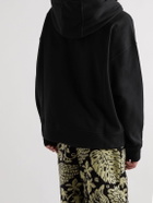 Jil Sander - Logo-Embroidered Cotton-Jersey Zip-Up Hoodie - Black