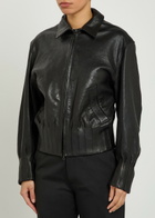 Aaron Esh Boxy Leather Jacket Black